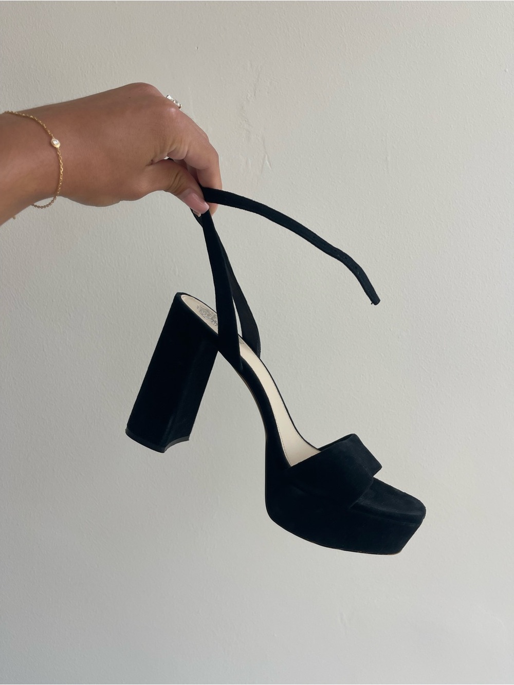 Black block heels